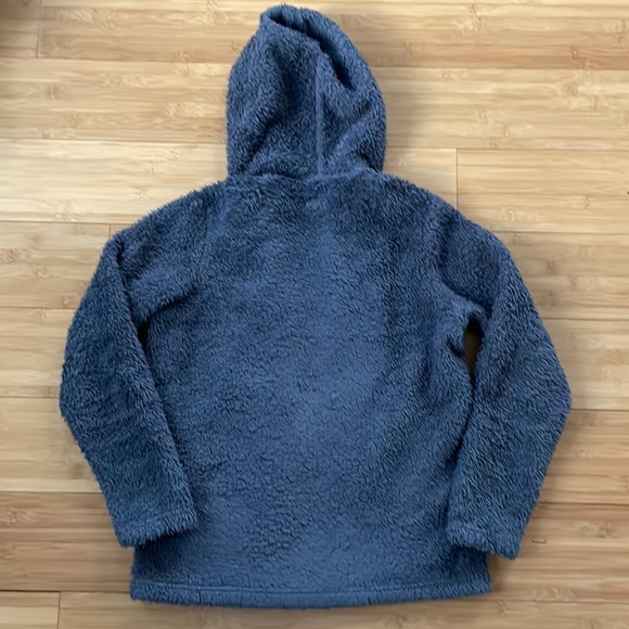 Girls Patagonia XL (14) Dark Gray full zip hooded Fleece Jacket - Picture 4 of 8